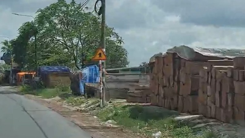 Dong Nai: 'Cho go' tren via he duong Dieu Xien, phuong Tan Bien-Hinh-4