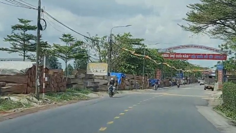 Dong Nai: 'Cho go' tren via he duong Dieu Xien, phuong Tan Bien