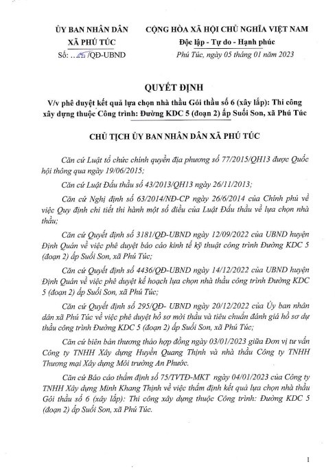 Dong Nai: An Phuoc va nhung goi thau “mot minh mot ngua” tai Phu Tuc