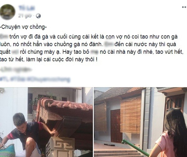 Chong tron di da ga bi vo “danh khong truot phat nao“ roi nhot chung voi ga