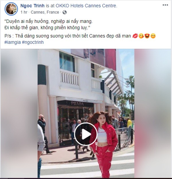 Phan ung bat ngo cua Ngoc Trinh sau khi nhan 'gach da' tai Cannes 2019