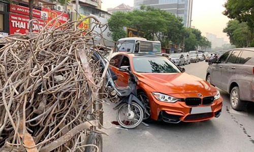 Ha Noi: Sedan BMW 3-Series tien ty bi xe ba gac 