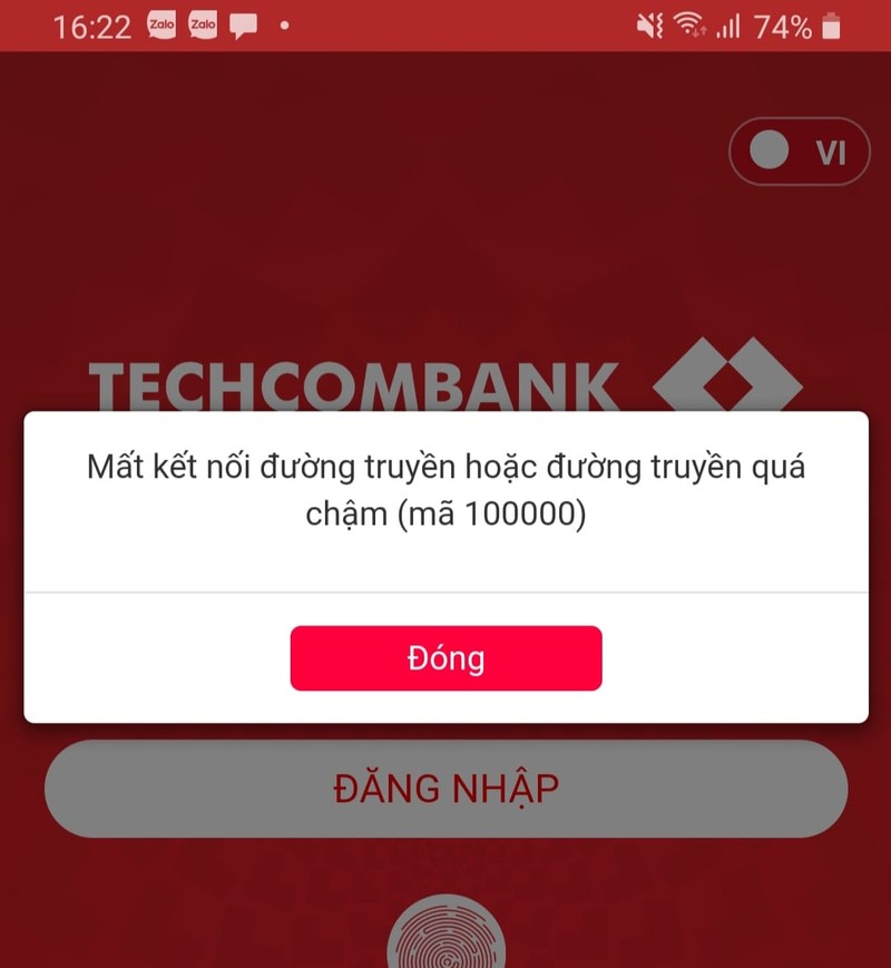 Loi su co he thong cua Techcombank van chua duoc khac phuc