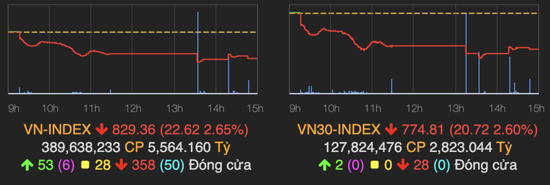 Gan cuoi phien xuat hien con ban thao, VN-Index ‘bay’ gan 23 diem ket phien 29/6