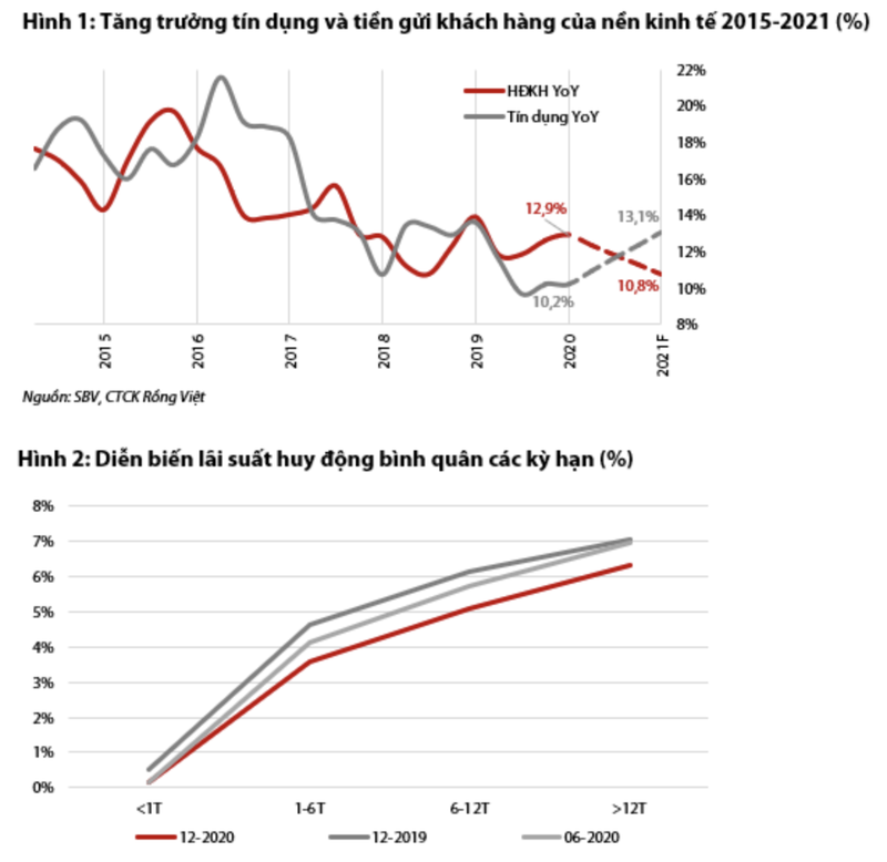 VDSC: Tang truong tin dung binh quan 13,1% trong nam 2021