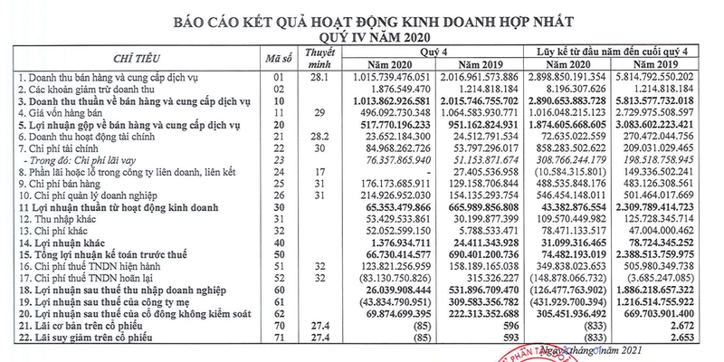 Dat Xanh lo 432 ty dong 2020, muc tieu co lai hon 1.000 ty nam 2021 co kha thi?