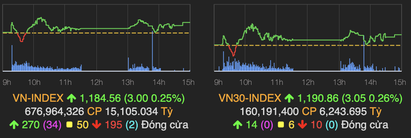 VN-Index tiem can moc 1.185 diem, 'ho FLC' giao dich bung no