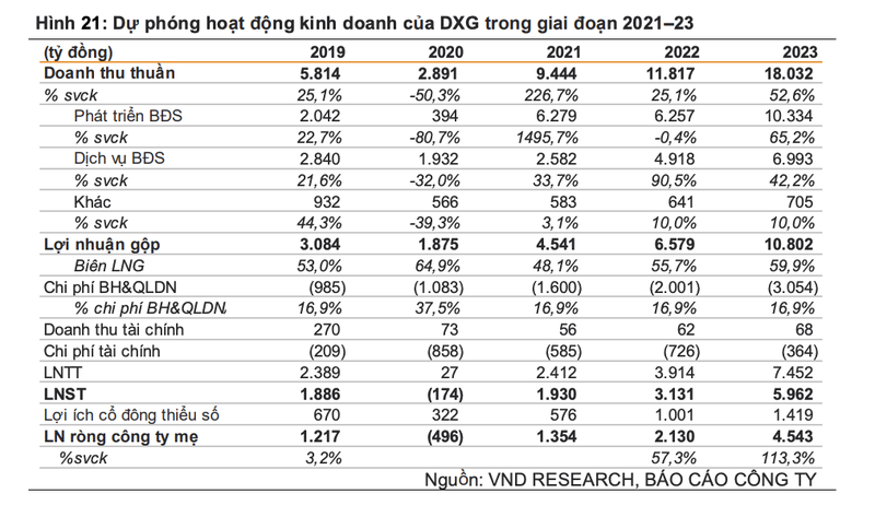 Moi tuan mot doanh nghiep: DXG co the thu lai hon 1.350 ty dong trong nam 2021