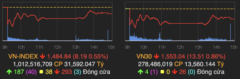 VIC cua ty phu Pham Nhat Vuong duoc keo tran nhung VN-Index van giam hon 8 diem