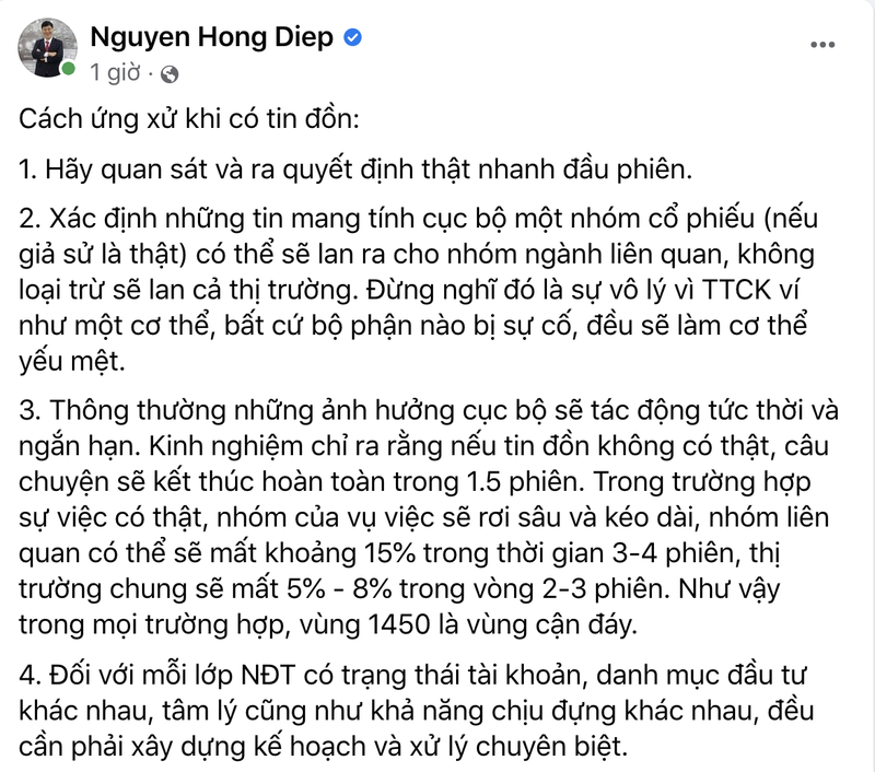 Hanh dong nhu the nao khi co tin don tren Thi truong chung khoan?