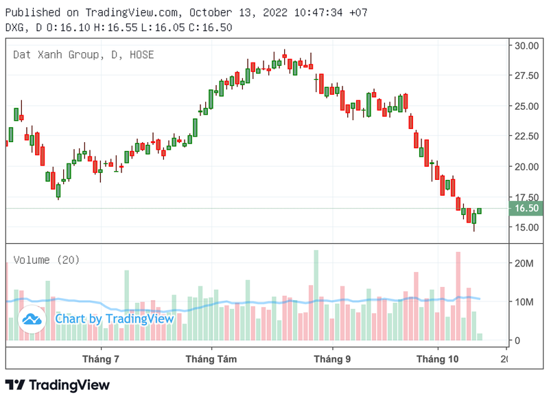 Dat Xanh (DXG): Vi sao gia co phieu giam, co nen bat day?