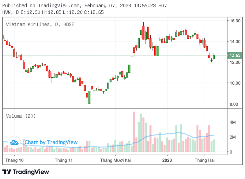 Ly do nao giup HVN 'nguoc dong' tang 4,1% trong phien VN-Index giam manh 23 diem?