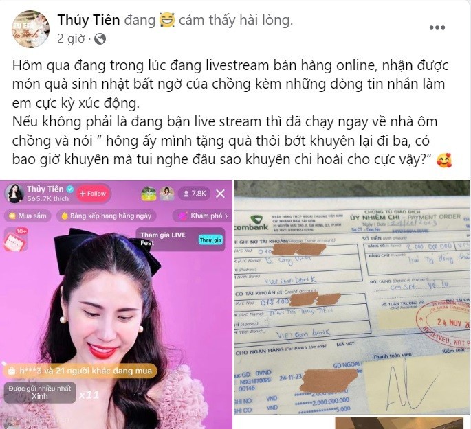 Cong Vinh giau co nao khi manh tay tang Thuy Tien 2 ty dong?