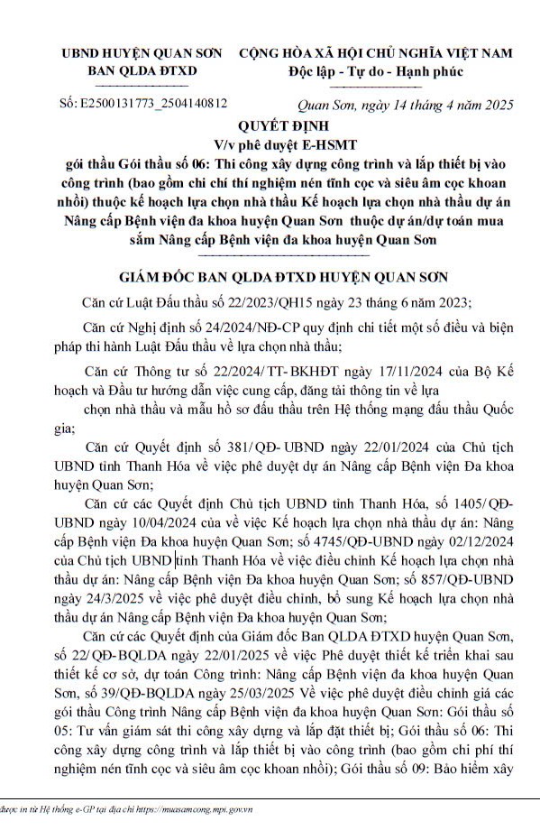 Thanh Hoa: 108 ty dong nang cap Benh vien da khoa huyen Quan Son