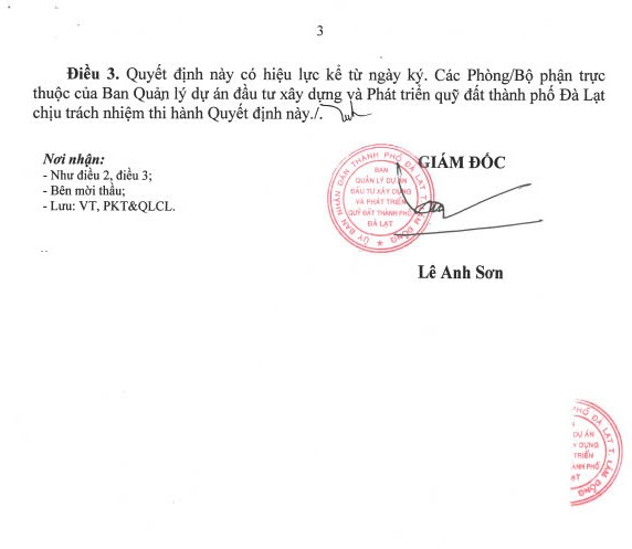Lâm Đồng: Nhờ đâu Cty Thành Tâm An thắng gói thầu 3,34 tỷ làm đường tại Thọ Xuân? - Hình 6 Lam Dong: Nho dau Cty Thanh Tam An thang goi thau 3,34 ty lam duong tai Tho Xuan?-Hinh-6