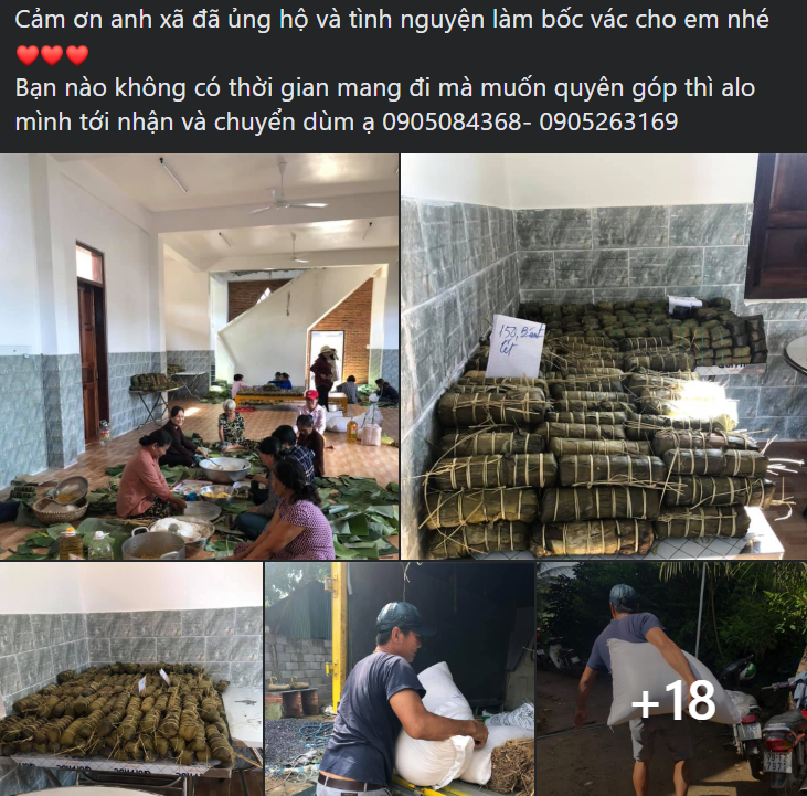 Nguoi dan ca nuoc hoi ha goi hang nghin chiec banh Tet gui ba con vung lu