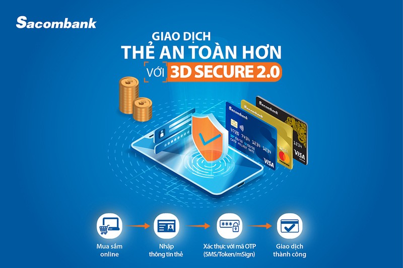 Sacombank nang cap cong nghe bao mat thanh toan truc tuyen