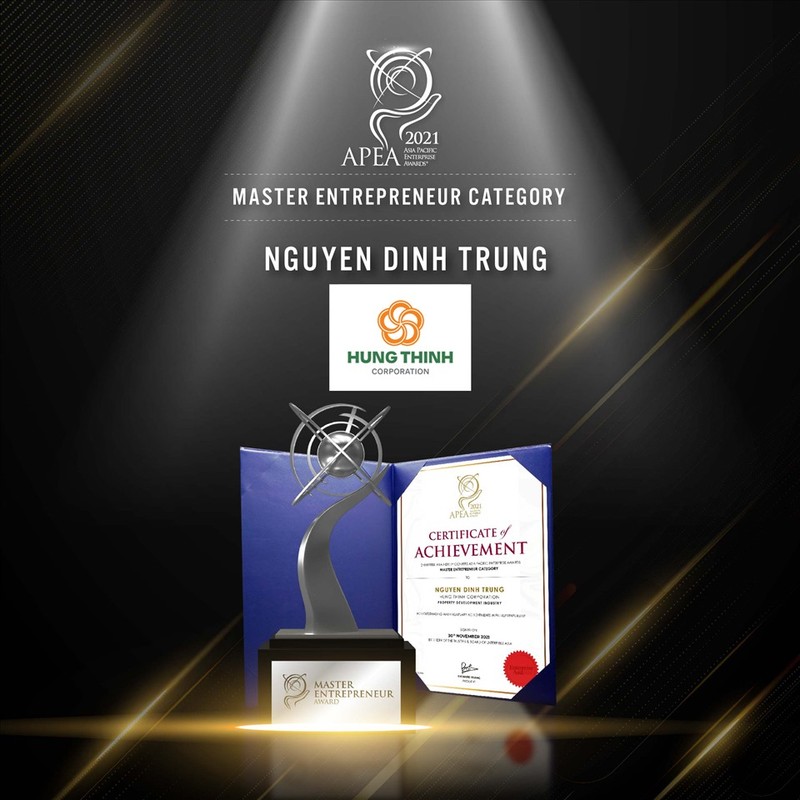 Chủ tịch Tập đoàn Hưng Thịnh Nguyễn Đình Trung được vinh danh Doanh nhân xuất sắc châu Á 2021 - Hình 2 Chu tich Tap doan Hung Thinh Nguyen Dinh Trung duoc vinh danh Doanh nhan xuat sac chau A 2021-Hinh-2
