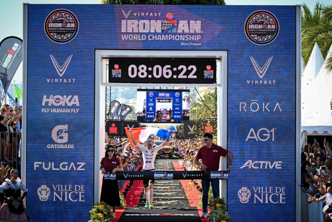 VinFast la doi tac danh hieu cho giai Vo dich The gioi VinFast Ironman 2023