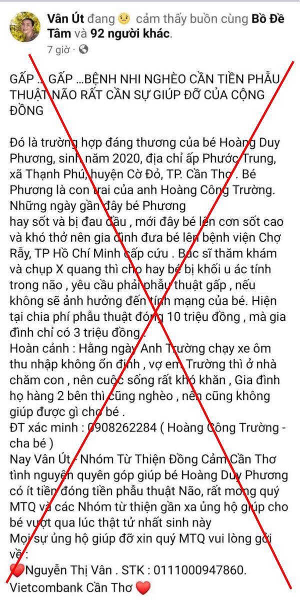 Benh vien Cho Ray canh bao thong tin lua dao nhung tam long hao tam