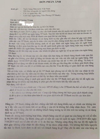 TPBank bi khach hang to tu dong tru tien khi chua biet khieu nai dung hay sai-Hinh-2