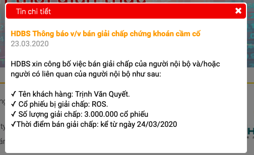 3 trieu co phieu ROS cua dai gia Trinh Van Quyet bi ban giai chap