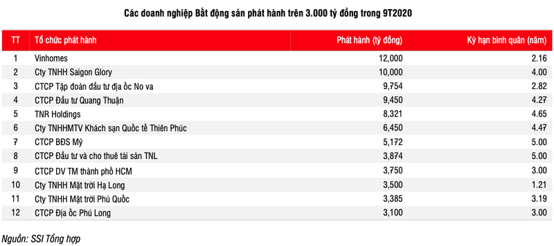 Diem danh nhung doanh nghiep phat hanh trai phieu 'khung' nhat 9 thang?