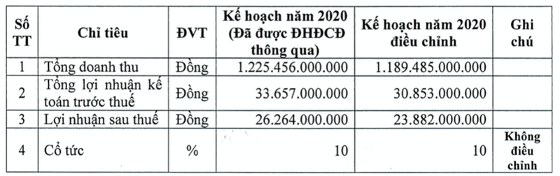 Co dong Cap nuoc Cho Lon chap thuan dieu chinh giam 9% ke hoach loi nhuan 2020