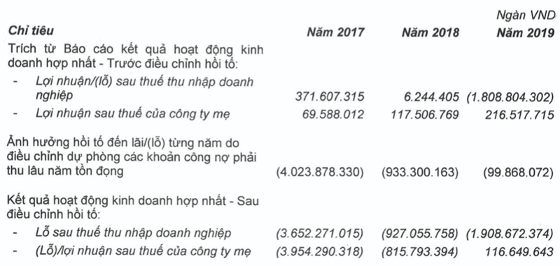 HAG: Dieu chinh hoi to lo hang ngan ty tu cac nam truoc de 'thoat an' huy niem yet