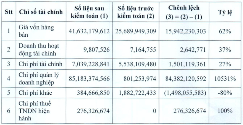 Quoc te Holding (LMH) lo nang 113 ty sau kiem toan, bi nghi ngo kha nang hoat dong lien tuc