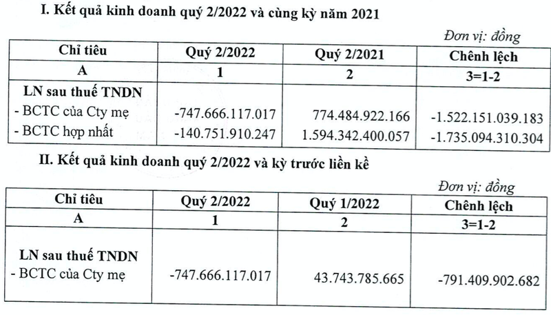 Petrolimex noi gi ve nguyen nhan lo nang trong quy 2/2022?