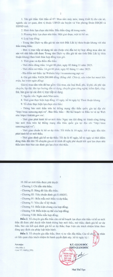 Dak Lak: Mo goi thau co gia gan 10 ty dong voi 1 don vi du thau-Hinh-2