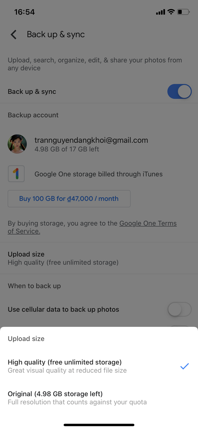 Meo lay dung luong luu tru khong gioi han cho Google Photos