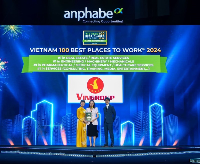 Vingroup thuoc Top 10 noi lam viec tot nhat Viet Nam nam 2024