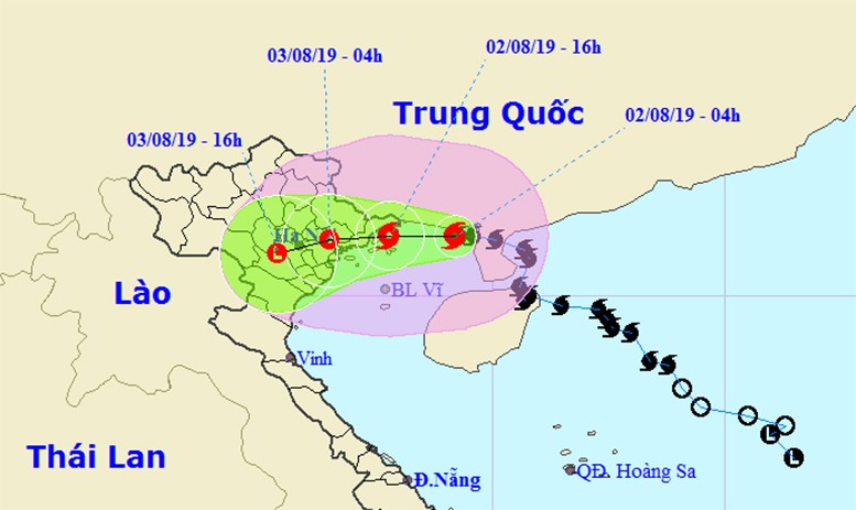 Bao so 3 cach Quang Ninh - Hai Phong 180km, Ha Noi se co mua rat to