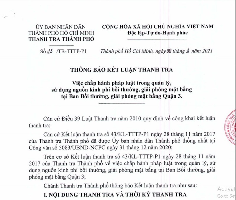 Hang loat vi pham tai Ban Boi thuong giai phong mat bang quan 3