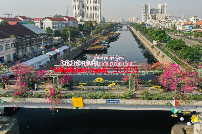 Ron rang cho hoa Xuan “Tren ben duoi thuyen” o TP HCM