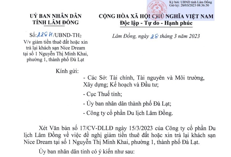 Du lich Lam Dong bat ngo xin tra lai khach san dat vang Da Lat