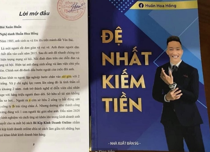 Huan 'hoa hong' bi phat 17,5 trieu vi xuat ban sach 'De nhat kiem tien'