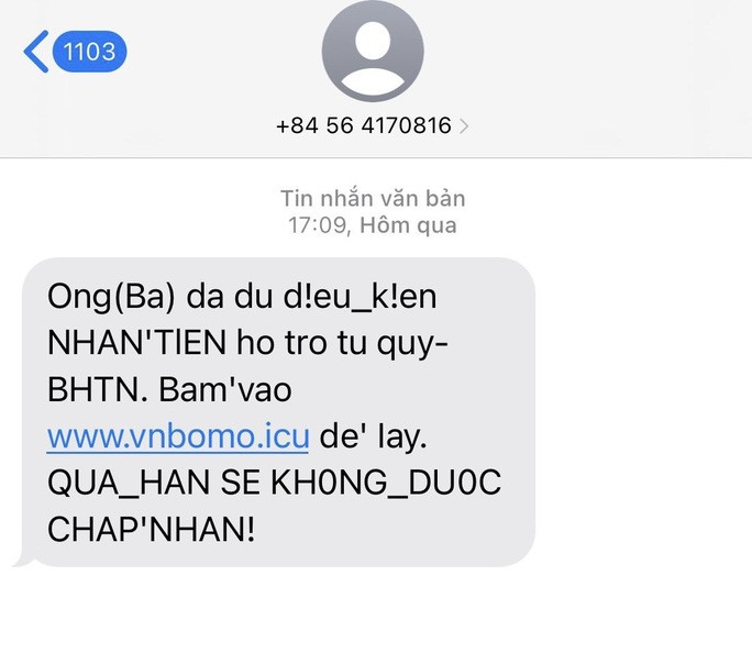 Nguoi phu nu o Sai Gon nhan vao link la mat ngay hon 620 trieu dong