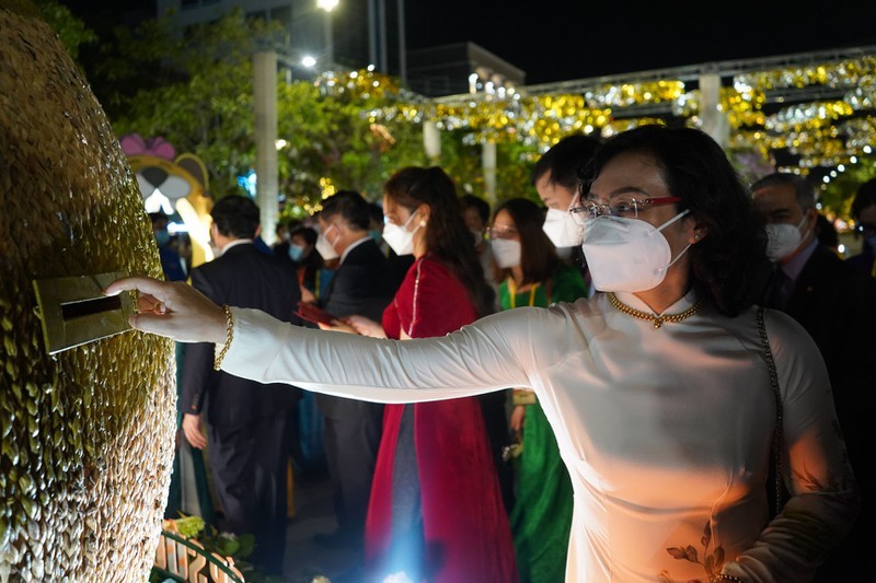 Hang ngan nguoi den tham quan duong hoa Nguyen Hue dem khai truong-Hinh-4