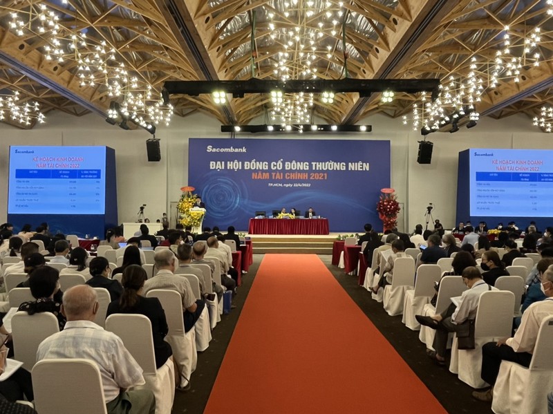 Sacombank tổ chức Đại hồng đồng cổ đông: Mục tiêu lợi nhuận trước thuế năm 2022 gần 5.300 tỷ đồng Sacombank to chuc Dai hong dong co dong: Muc tieu loi nhuan truoc thue nam 2022 gan 5.300 ty dong