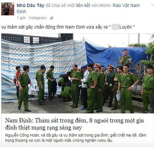 Lan ra nguoi tung tin don nham “tham an 8 nguoi chet o Nam Dinh”