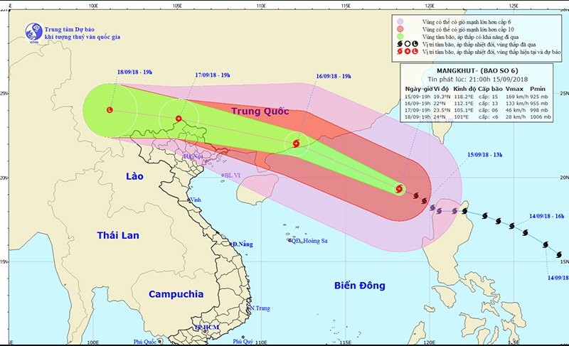 Bao Mangkhut thang tien Trung Quoc, Ha Noi oi nong