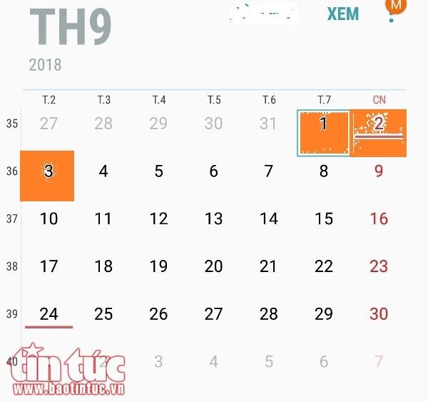 Dịp nghỉ lễ 2/9 năm nay được nghỉ bao nhiêu ngày? Dip nghi le 2/9 nam nay duoc nghi bao nhieu ngay?