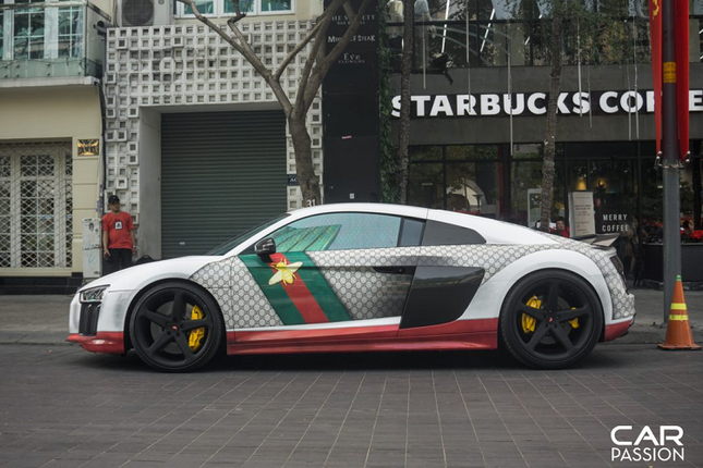 Sieu xe Audi R8 V10 Plus tien ty khoac ao Gucci o Sai Gon-Hinh-3