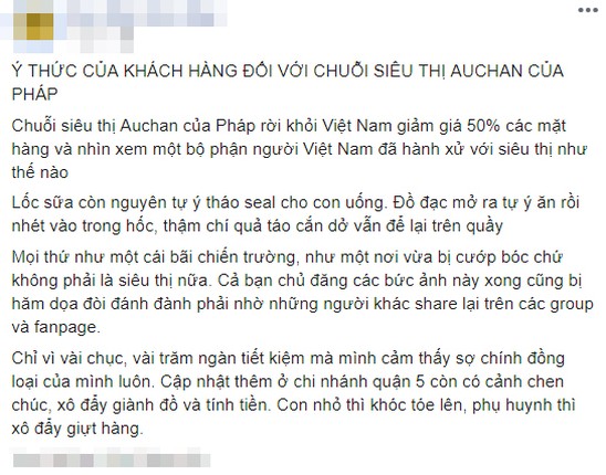 Xau ho truoc canh nguoi dan 'tan pha' sieu thi Auchan