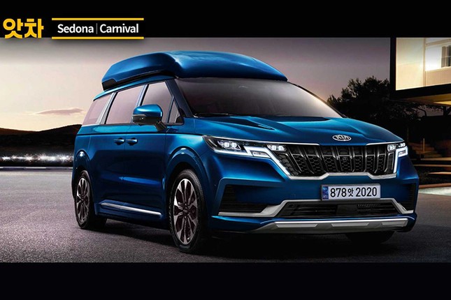 Kia Sedona 2021 phong cach sang chanh lo dien