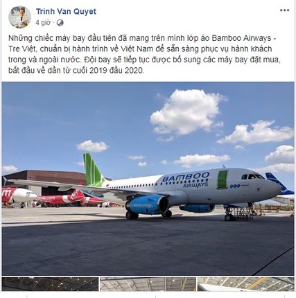 Lo anh that dau tien ve may bay cua Bamboo Airways