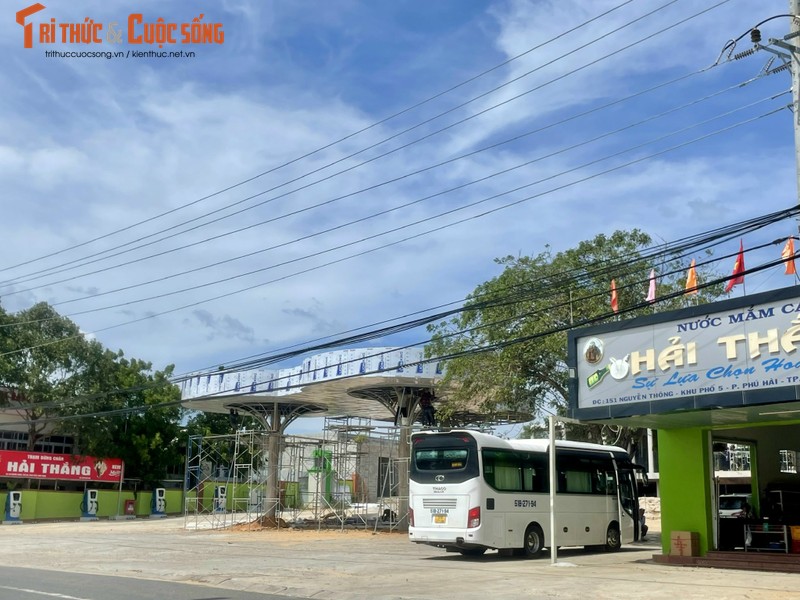 Phan Thiet (Binh Thuan): Tram dung chan Hai Thang ngang nhien xay dung khong phep?